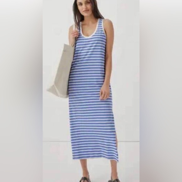 Pact Dresses & Skirts - Pact Women’s 100% Organic Cotton Striped Midi Dress Size Medium